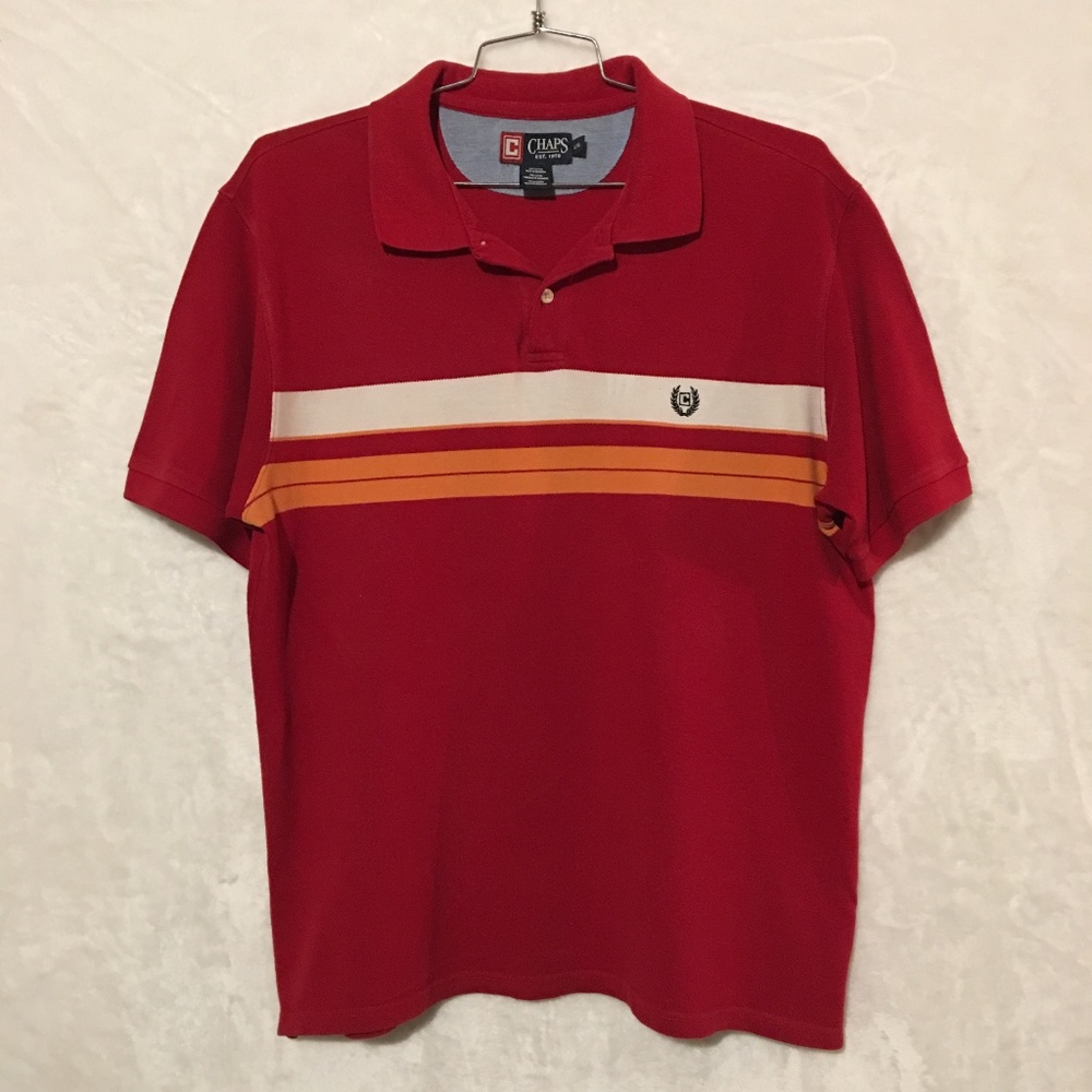 Chaps by Ralph Lauren Men's Striped Polo Shirt L